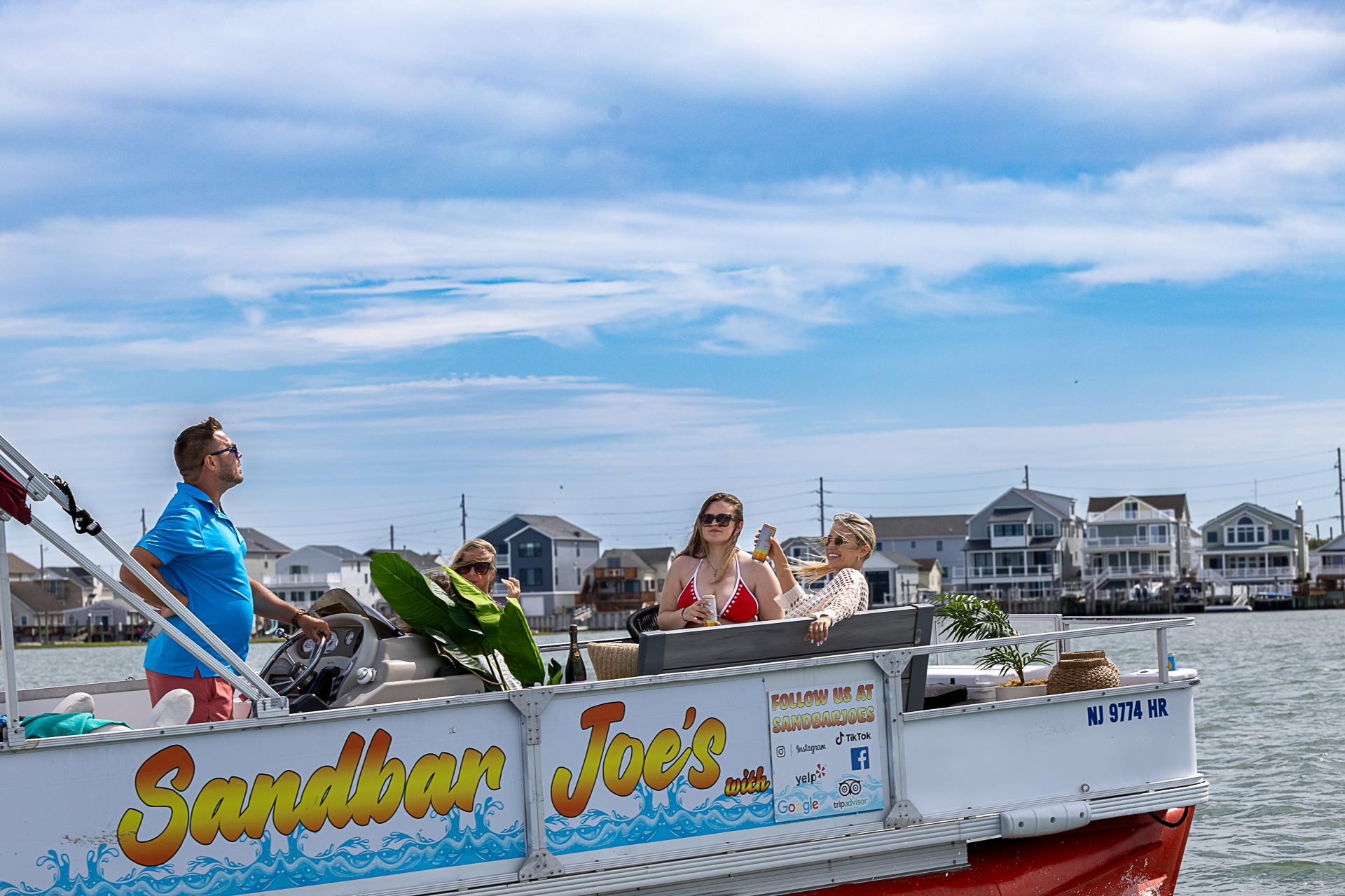 Friends laughing during the longer cruise